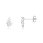 Boucles d'oreilles argent 925 et zirconias - vue 1