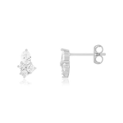 Boucles d'oreilles argent 925 et zirconias