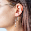Boucles d'oreilles argent 925 et zirconias motif étoiles - vue Vporté 1