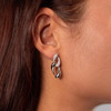 Boucles d'oreilles argent 925 et zirconias - vue Vporté 1