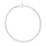 Bracelet argent 925 maille fantaisie 19,5cm - vue 1
