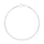 Bracelet argent 925 maille fantaisie 19,5cm - vue 1