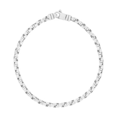 Bracelet argent 925 vieilli maille fantaisie 20cm