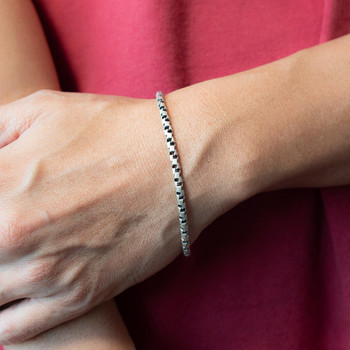 Antiek zilveren 925 armband 20cm