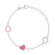 Bracelet argent 925 motif coeur 18cm motif coeur