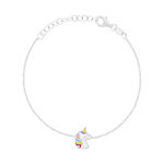 Bracelet argent 925 motif licorne 18cm - vue 1
