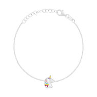 Bracelet argent 925 motif licorne 18cm