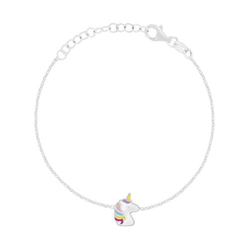 Bracelet argent 925 motif licorne 18cm