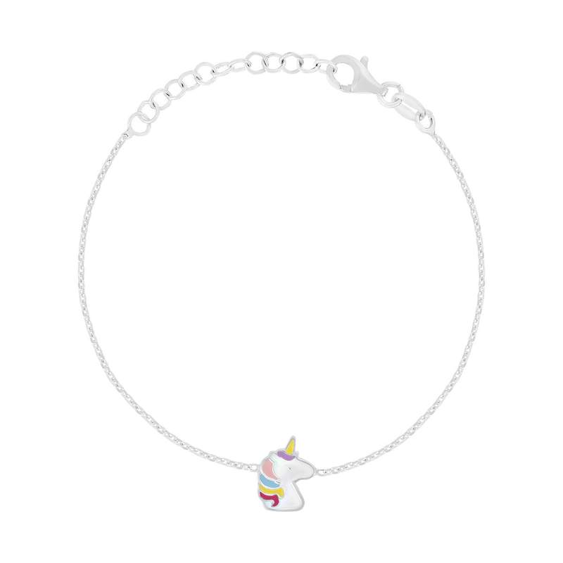 Bracelet argent 925 motif licorne 18cm - vue 1