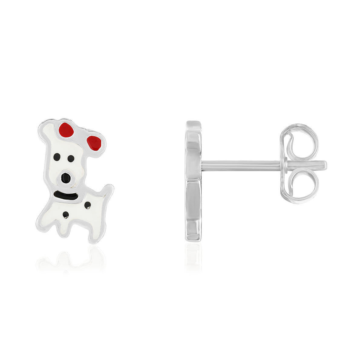 Boucles d'oreilles argent 925 motif chien