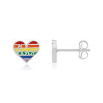 Boucles d'oreilles argent 925 motif coeur - vue 1