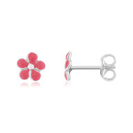 Boucles d'oreilles argent 925 motif fleur