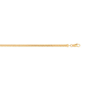 Bracelet or 750 jaune maille anglaise 18 cm