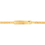 Bracelet identité or 750 jaune personnalisable 14 cm - vue 1