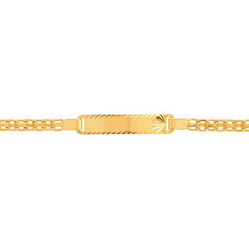 Bracelet identité or 750 jaune personnalisable 14 cm
