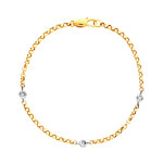 Bracelet 2 ors 750 diamants 18,5 cm - vue 1