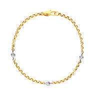 Bracelet 2 ors 750 diamant