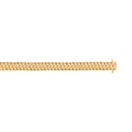 Bracelet or 750 jaune maille américaine 18 cm