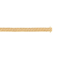 Bracelet or 750 jaune maille américaine