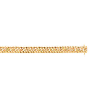 Bracelet or 750 jaune maille américaine 18 cm