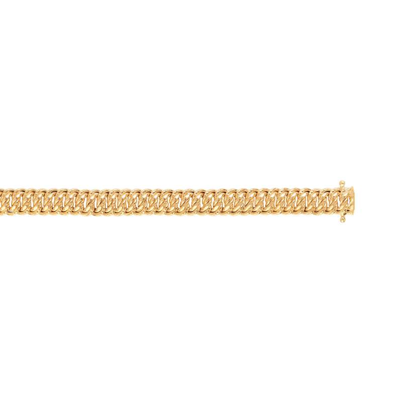 Bracelet or 750 jaune maille américaine 18 cm - vue 1