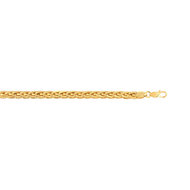Bracelet or 750 jaune poli maille palmier 19 cm