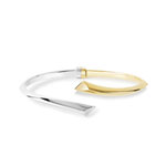 Bracelet jonc or 750 2 tons articulé - vue 1