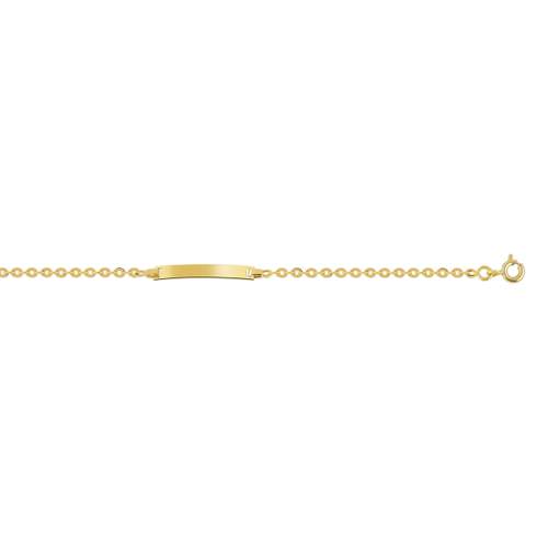 Identity bracelet in 750 yellow gold, customizable 14 cm