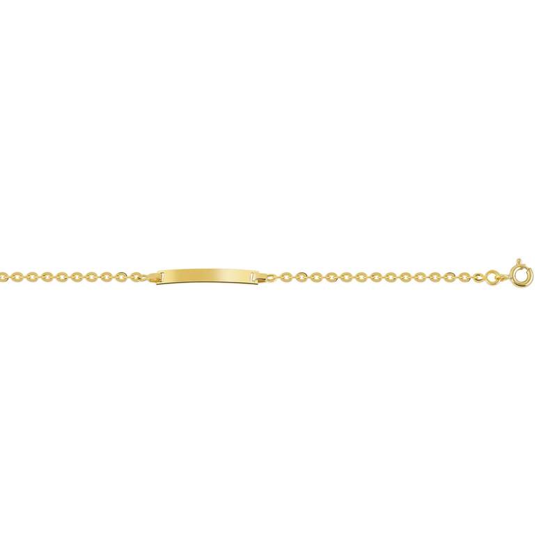 Bracelet identité or 750 jaune personnalisable 14 cm - vue 1