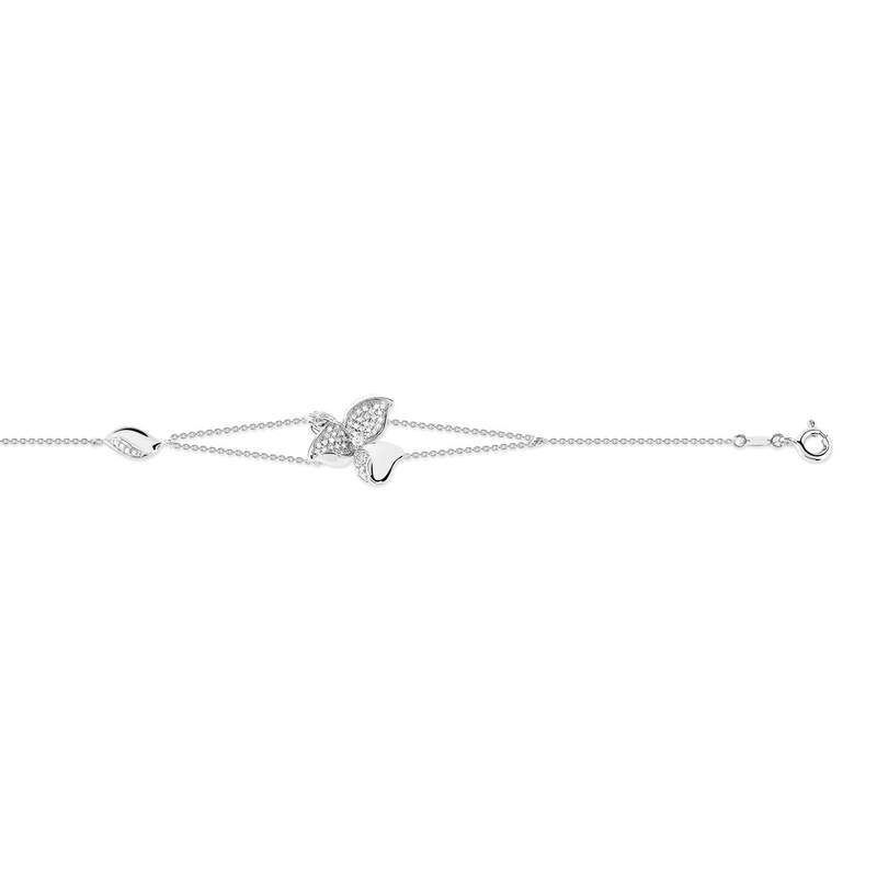 Bracelet or 750 blanc diamant - vue 1