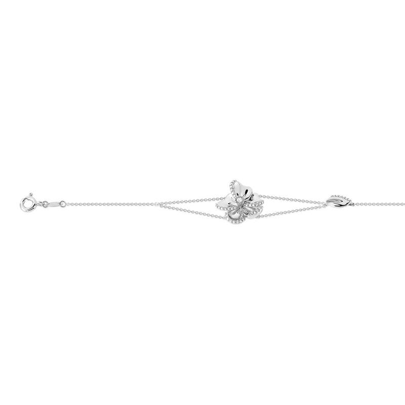 Bracelet or 750 blanc diamant - vue 1