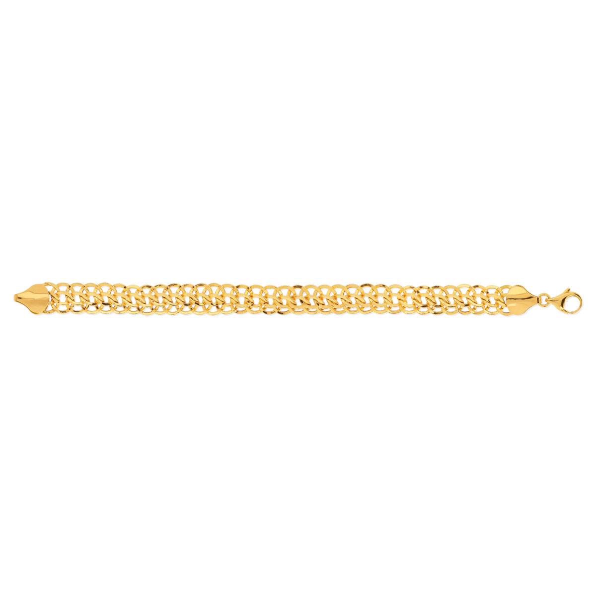 Bracelet or 750 jaune 19 cm - vue D1