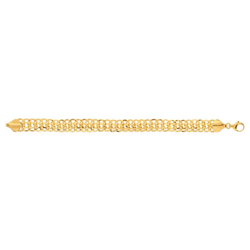 Bracelet or 750 jaune 19 cm - vue D1