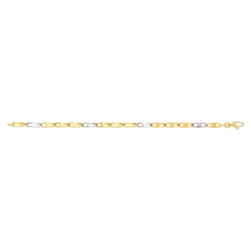 Bracelet 2 ors 750 maille fantaisie 21 cm
