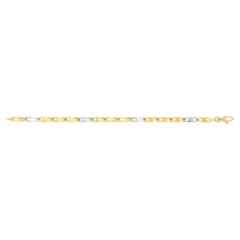 Bracelet 2 ors 750 maille fantaisie 21 cm - vue 1