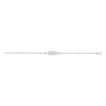 Gourmette personnalisable bébé or blanc 750 - vue 1