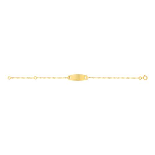 Gepersonaliseerde baby armband in geel goud 750