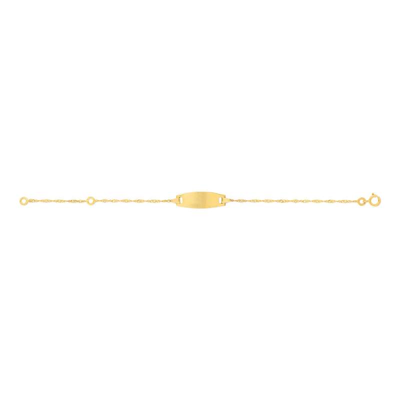 Gourmette personnalisable bébé or jaune 750 - vue 1
