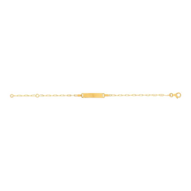 Gourmette personnalisable bébé or jaune 750 - vue 1