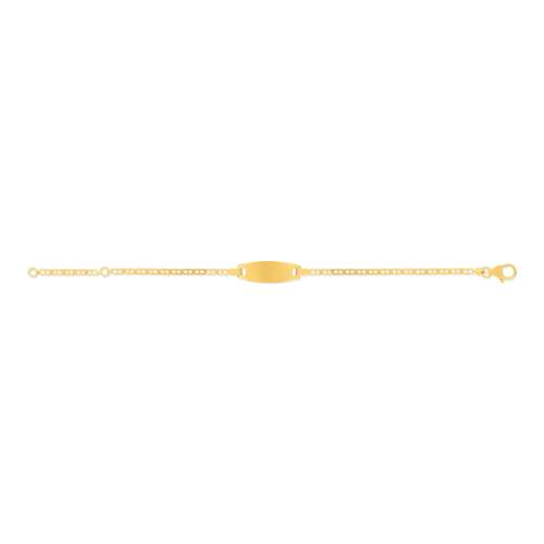 Gourmette personnalisable bébé or jaune 750