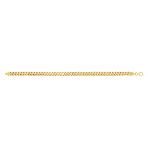 Bracelet or 750 jaune association de maille palmier 19 cm