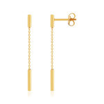 Boucles d'oreilles or 750 jaune pendants - vue 1