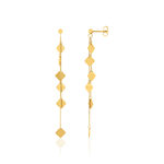 Boucles d'oreilles or 750 jaune pendants et pampilles - vue 1