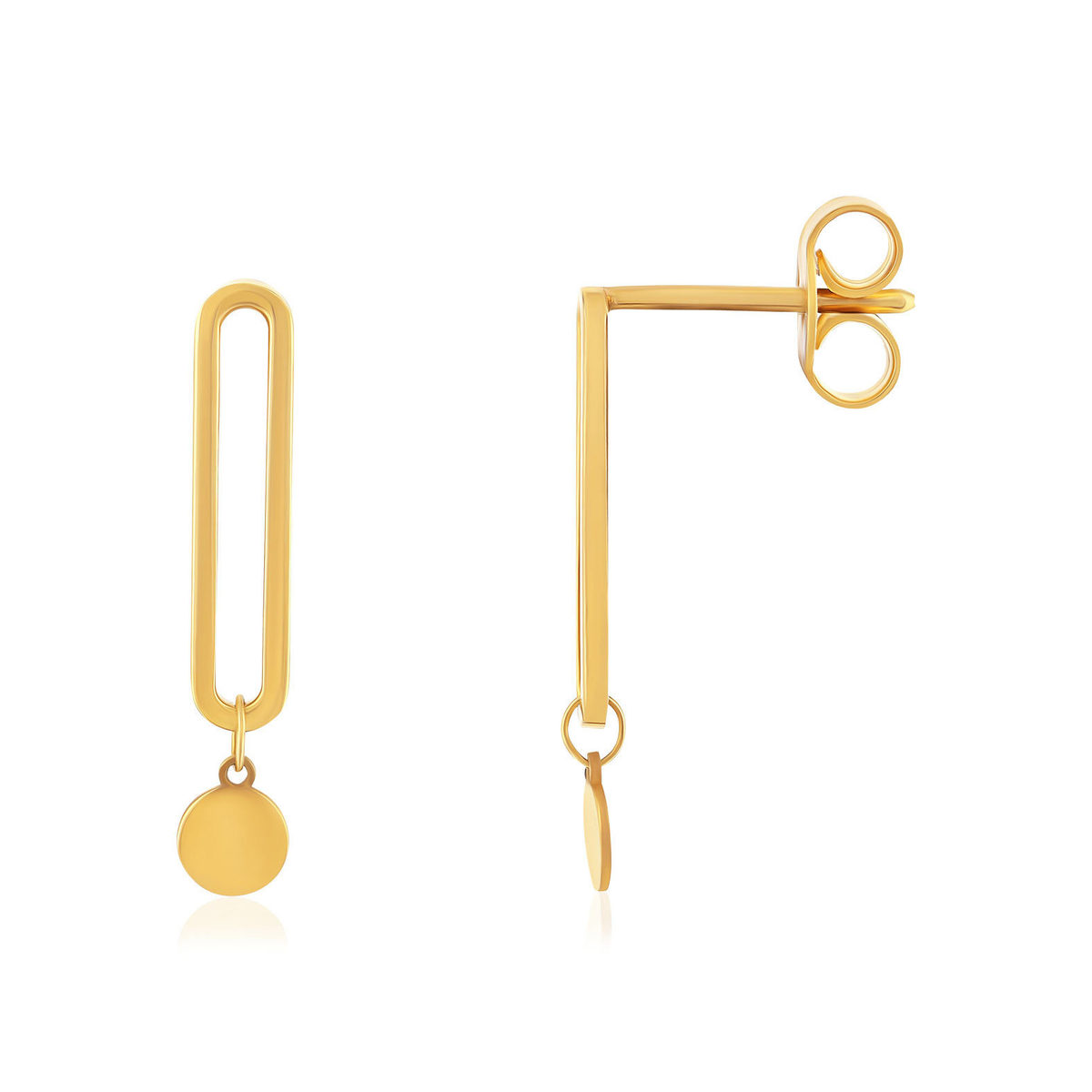 Boucles d'oreilles or 750 jaune pendants et pampilles