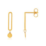 Boucles d'oreilles or 750 jaune pendants et pampilles - vue 1