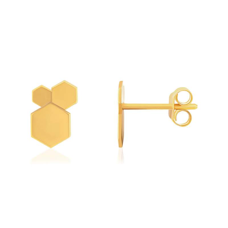 Boucles d'oreilles or 750 jaune - vue 1