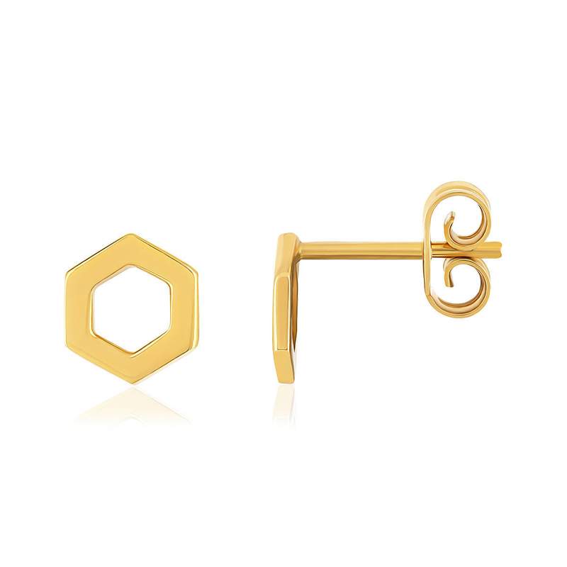 Boucles d'oreilles or 750 jaune - vue 1