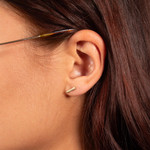 Boucles d'oreilles or 750 jaune - vue porté 1