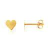 Boucles d'oreilles or 750 jaune coeur - vue V1