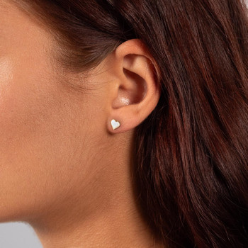 Boucles d'oreilles or 750 jaune coeur